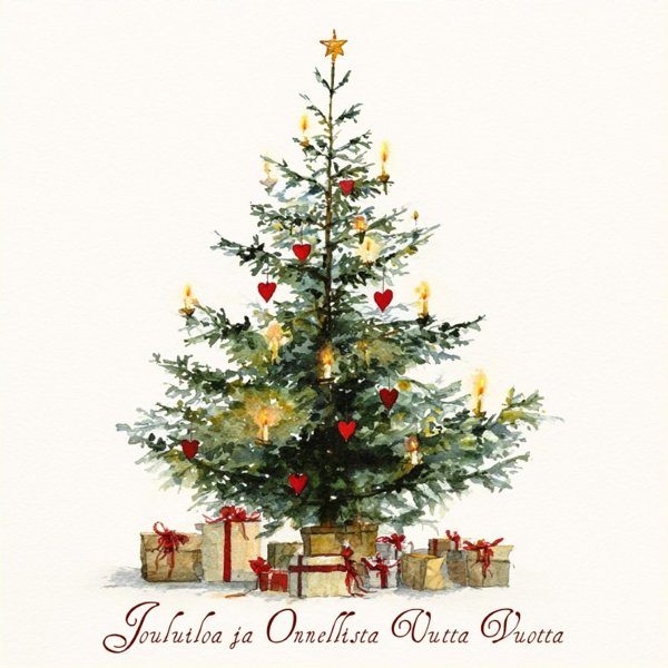 Product image of  50 kpl - Jouluterveiset - omalla tekstillä ja logolla