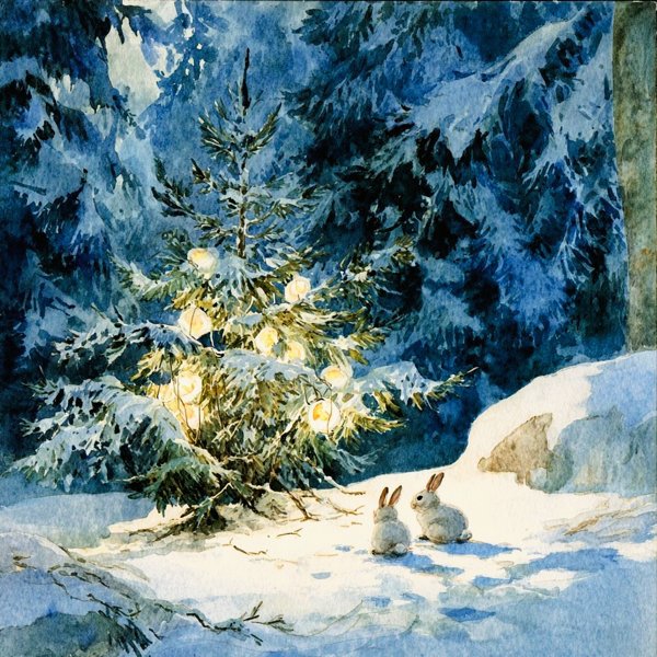 Product image of  1 kpl - Metsän joulu - neliökortti