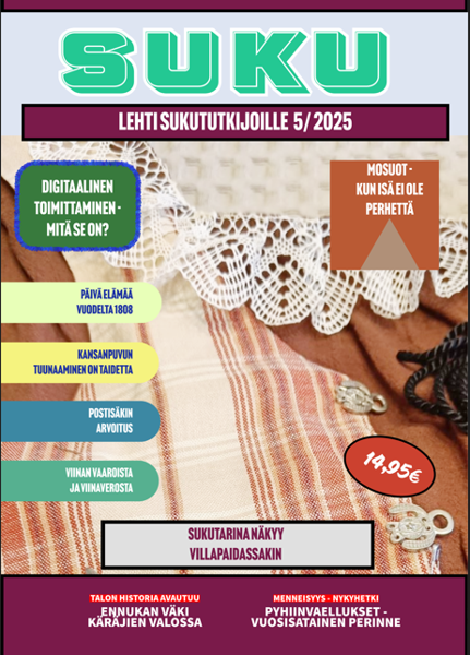 Product image of  SUKU - lehti lokakuu 2025 ENNAKKOHINTA