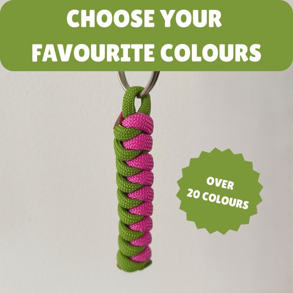 Product image of  Custom Paracord Keyring: Two Coloured Snake Knot - Handmade