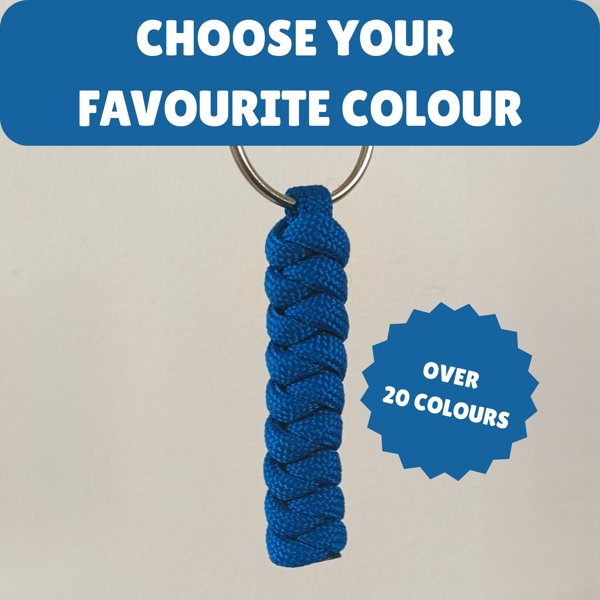 Product image of  Custom Paracord Keyring: Single Colour Snake Knot - Handmade