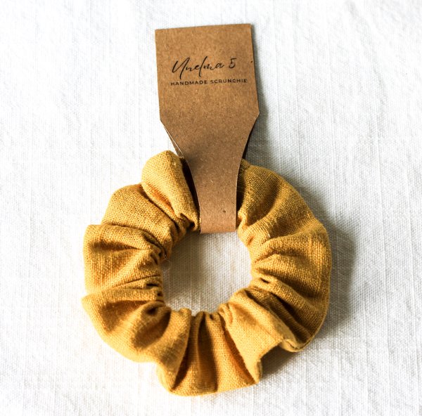 Product image of  Käsintehty hiusdonitsi – keltainen pellava