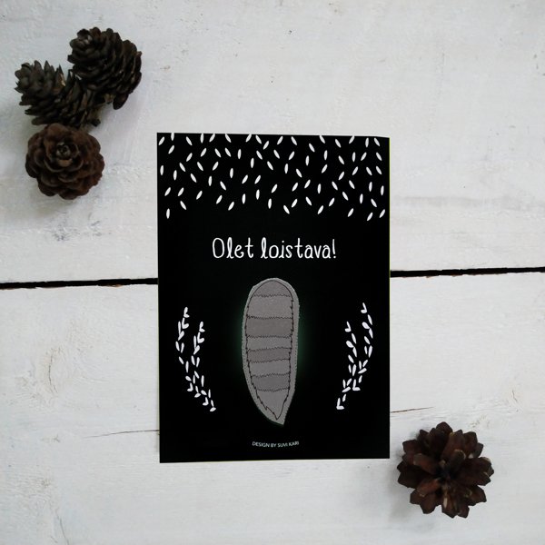 Product image of  Olet loistava! -kortit "häntä- musta"