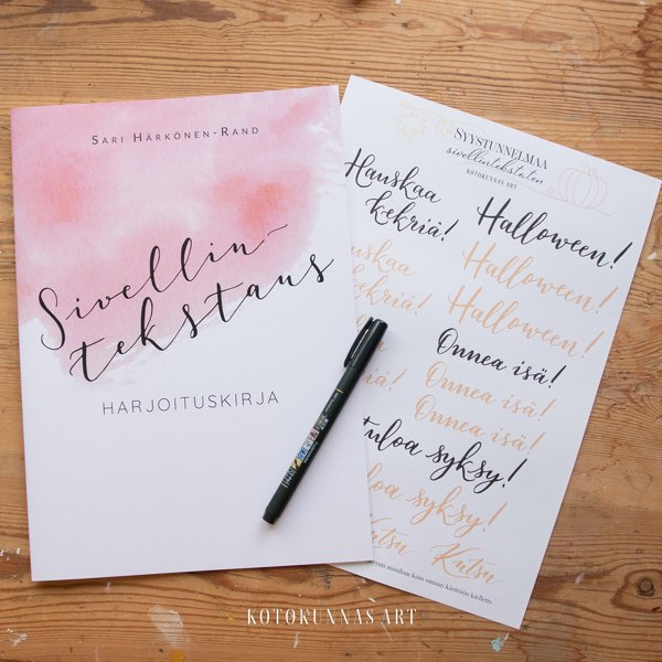 Product image of  Sivellintekstaus: Harjoituskirja & tussi