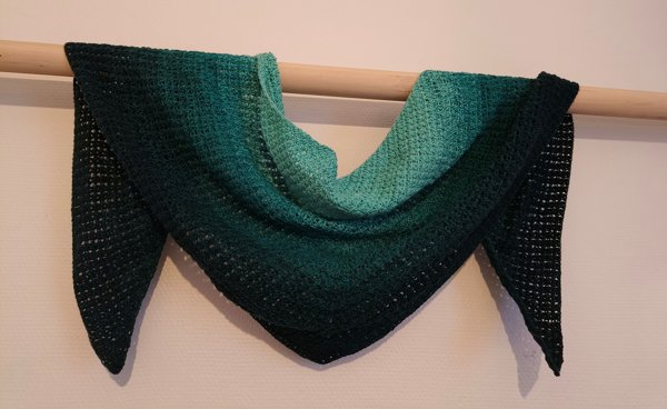 Product image of  Virkattu puuvillahuivi, turkoosi
