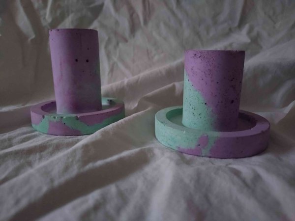 Product image of Kynttilänjalka Turkoosi/Roosa