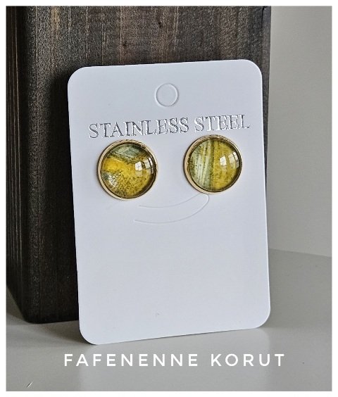 Product image of Iso Art nappikorvakoru keltavihreä