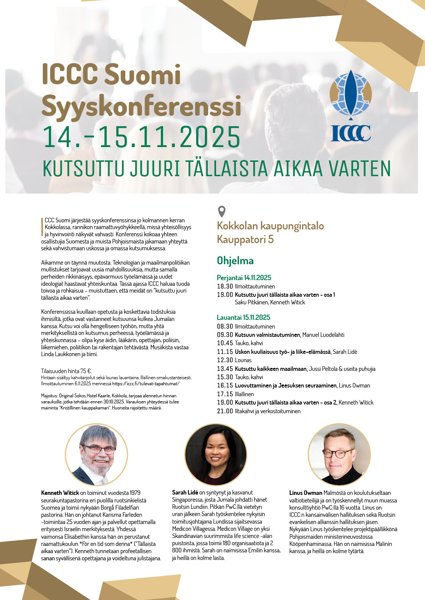 Product image of  ICCC SUOMI SYYSKONFERENSSI | HÖSTKONFERENS 14.-15.11.25 KOKKOLA