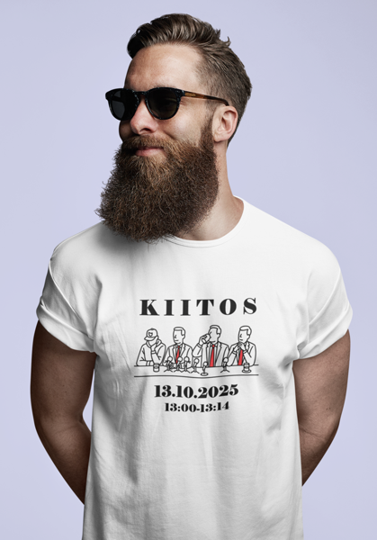 Product image of KIITOS2025 T-paita (miesten malli)