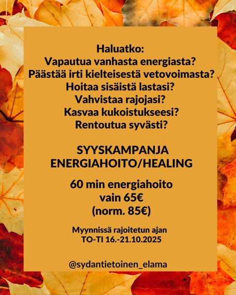 Product image of  ENERGIAHOITO KESTO 1 TUNTI VAIN 65€