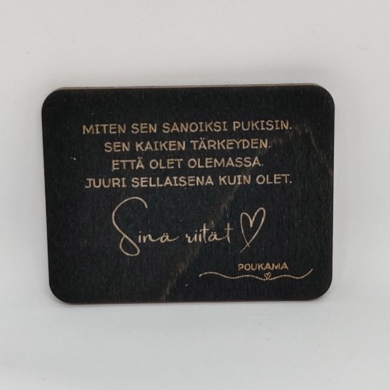 Product image of  Runomagneetti - Sinä riität (musta)