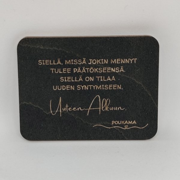 Product image of  Runomagneetti - Uuteen alkuun (musta)