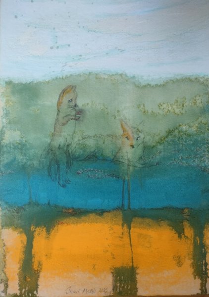 Product image of Äiti ja poika, sekat. akustiikkalevylle, 70 x 49 cm