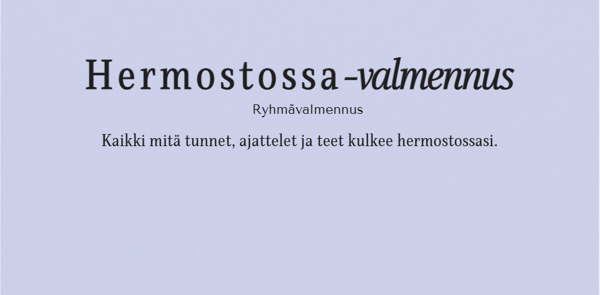 Product image of  Hermostossa -valmennus ilman yksilötapaamisia