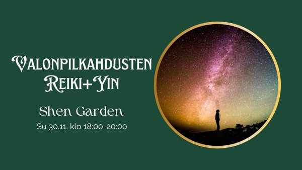 Product image of  Valonpilkahdusten Reiki+Yin su 30.11. klo 18:00-20:00