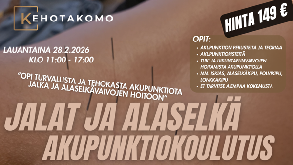 Product image of  Jalan ja alaselän akupunktiokoulutus