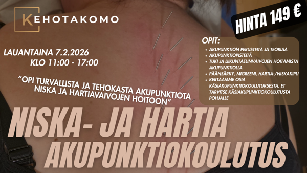 Product image of  Niskan ja hartian akupunktiokoulutus