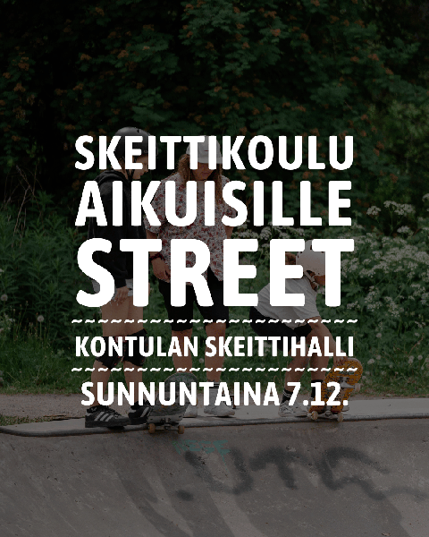 Product image of  Skeittikoulu aikuisille / Street skeittaus 7.12.