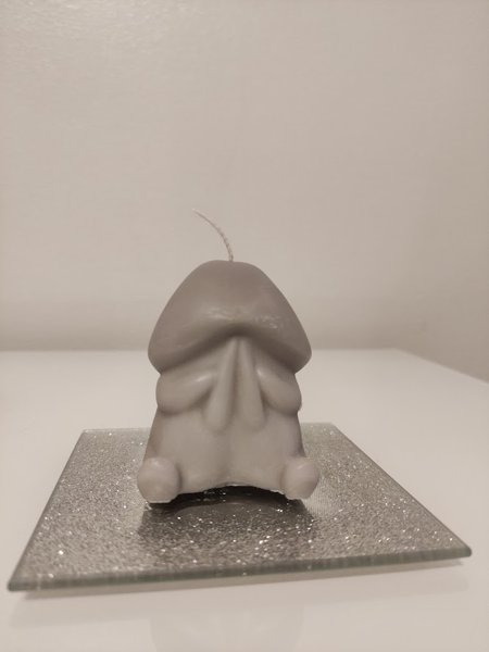 Product image of  Söpö harmaa pippelikynttilä