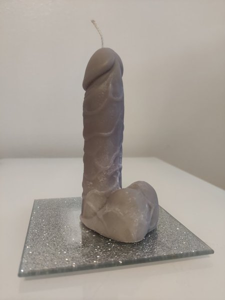 Product image of  Pieni harmaa peniskynttilä