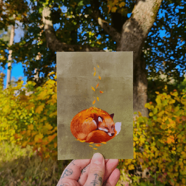 Product image of  Kettu kerällä - Postikortti