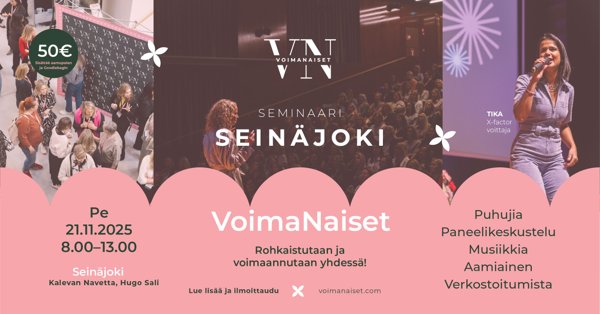 Product image of  VoimaNaiset -seminaari Seinäjoki 21.11.2025
