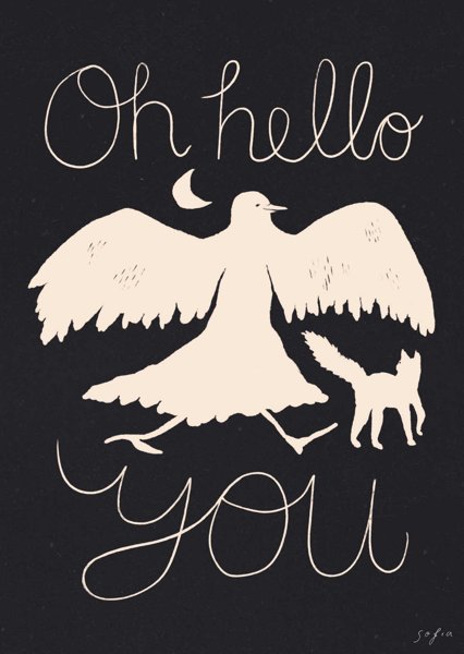 Product image of  Postikortti "Oh hello you"