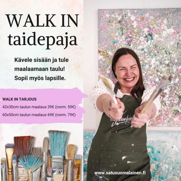 Product image of  WALK IN taidepaja keskiviikkona 12.11 klo:14-20