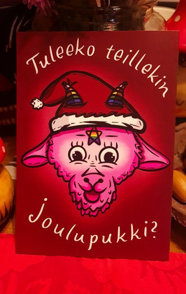 Product image of  Tuleeko teillekin joulupukki? -joulukortti
