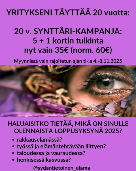 Product image of  Kirjallinen 5 + 1 kortin tulkinta vain 35€ (norm. 60€)