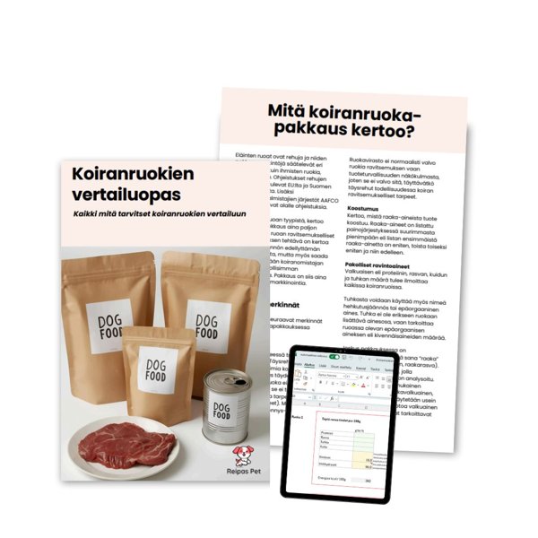 Product image of UUSI! Koiranruokien vertailuopas ja laskuri