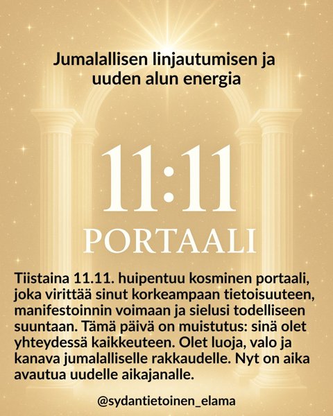 Product image of  11:11-energiaportaalin energiahoito-tallenne