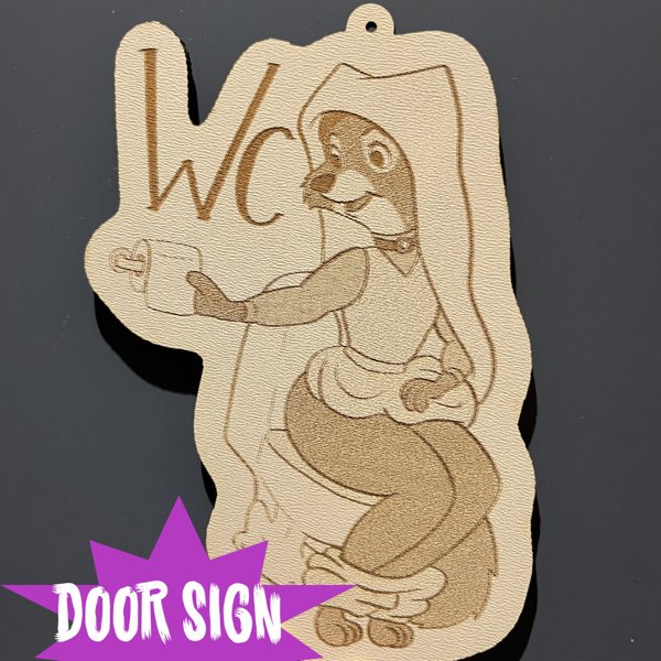 Product image of Maid Marian door sign for toilet