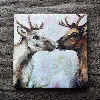 Product image of Canvas taulu "Vain 2 poroa"