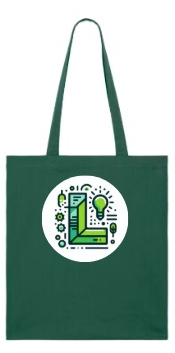 Product image of  Laavan luomupuuvillakangaskassi, vihreä