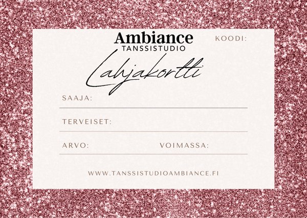 Product image of Lahjakortti: 1 tanssitunti