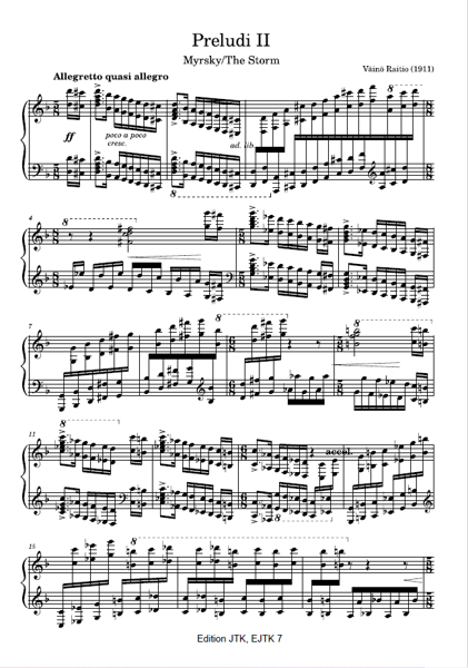 Product image of Väinö Raitio: Preludi II, Myrsky/Storm