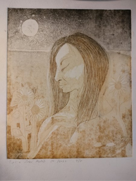 Product image of Grafiikan lehti, Land of sunflowers, 28 x 21,5 cm