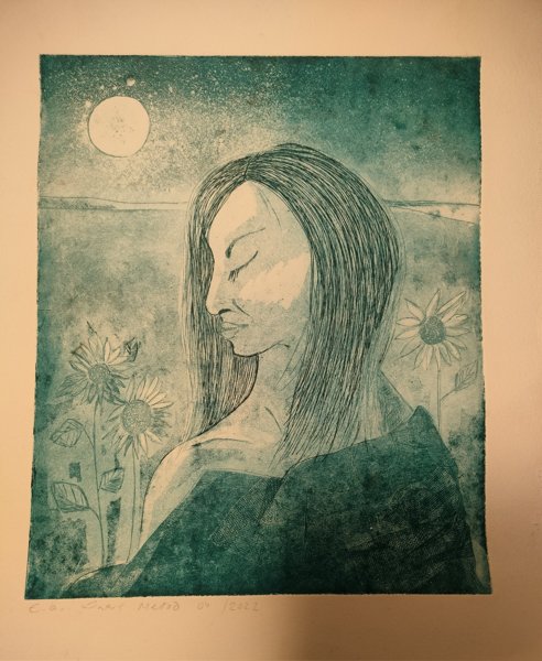 Product image of Grafiikan lehti, Land of sunflowers, 28 x 21,5 cm