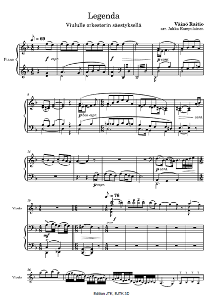 Product image of Väinö Raitio: Legenda (1935) vl + pf