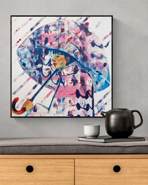 Product image of  Maalaus: Sateen ropina | Painting: Raindrops