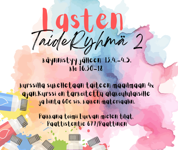 Product image of  Lasten taideryhmä 2 13.4.-4.5.2026