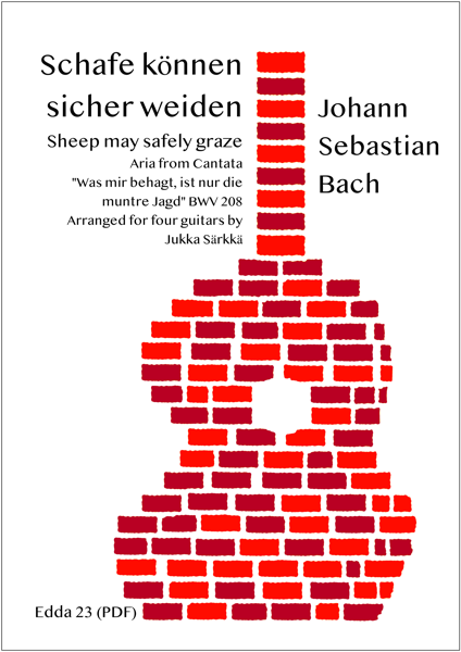 Product image of Bach: Sheep may safely graze, arranged for guitar quartet
