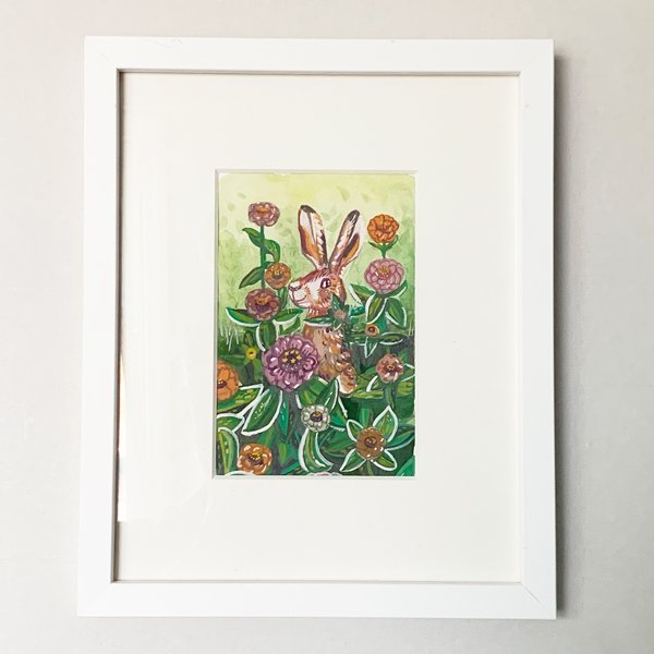 Product image of Puutarhan mairein hymy -guassityö