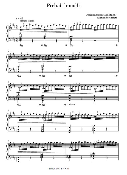 Product image of Bach - Siloti: Preludi B minor