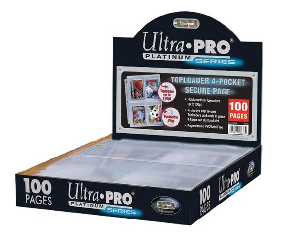 Product image of Ultra Pro Platinum Page 4-Pocket Pages Toploaders