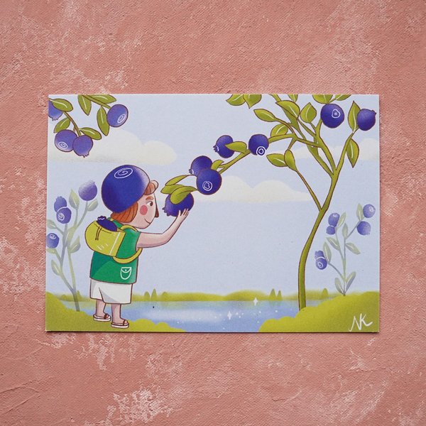 Product image of  Mustikkalapsi -postikortti