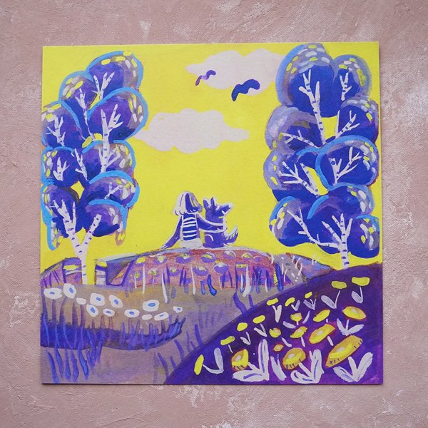 Product image of  Auringonlaskuissa on taikaa -taideprintti