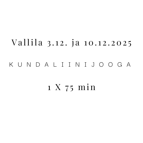 Product image of  Vallila 3. ja 10.12.2025 kundaliinijooga 1 x 75 min
