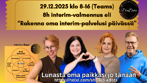 Product image of  Ryhmävalmennus 8h – Rakenna oma interim-palvelusi päivässä